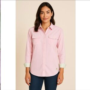 Lilly Pulitzer Resort Fit Gingham Check Button Down Shirt
Size Small NWOT